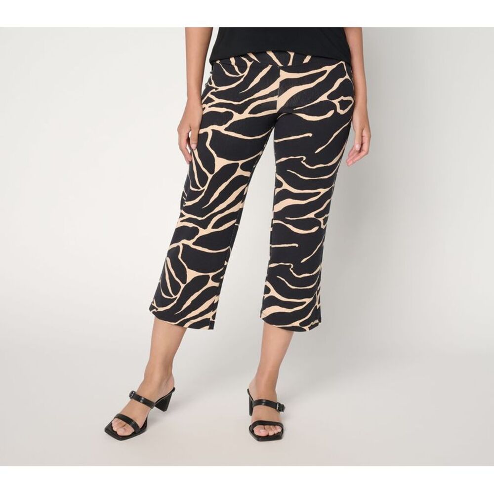 Women Control Women's Pants Sz M Make Your Selection: Printed Knit Black